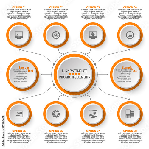 Abstract 3D Paper Infographics. Business template .Vector illustration