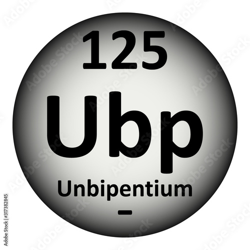 Periodic table element unbipentium icon.