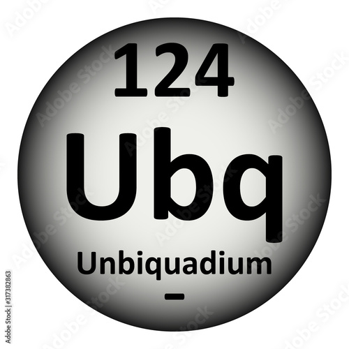 Periodic table element unbiquadium icon.