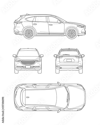 42 SUV 外観_テクニカルイラスト