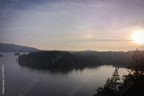 Wallpaper Mural sunrise over lake Torontodigital.ca