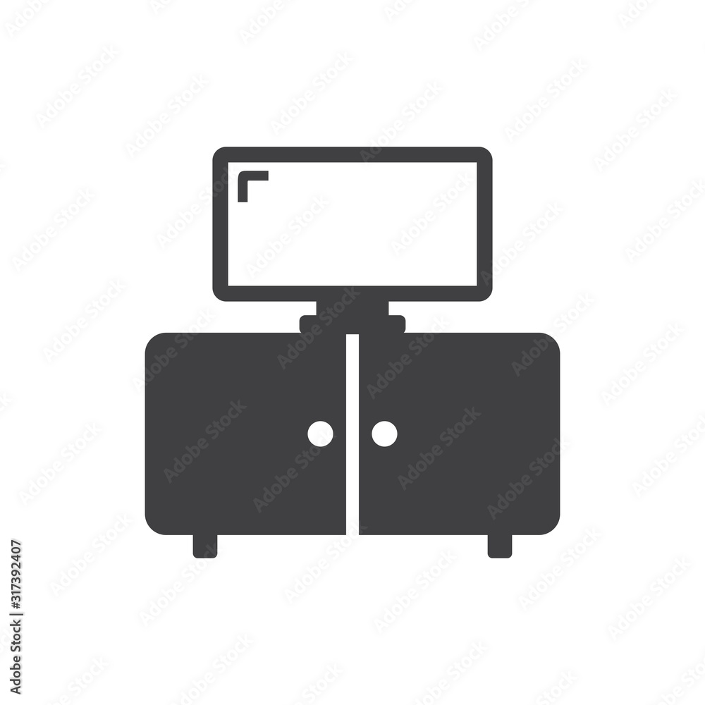 tv cabinet icon, furniture icon tv cabinet icon, furniture icon