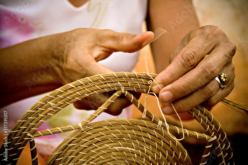 Golden grass brazilian typical handicraft work from Jalapão