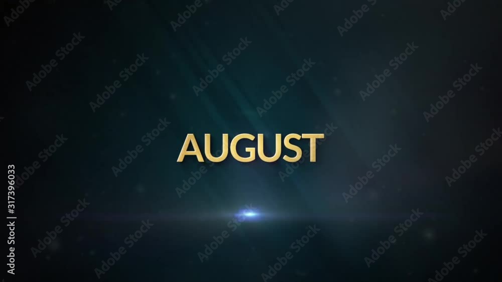 Luxurious months of the year presentation with motion in gold. December Luxurious months of the year presentation with motion in gold. December