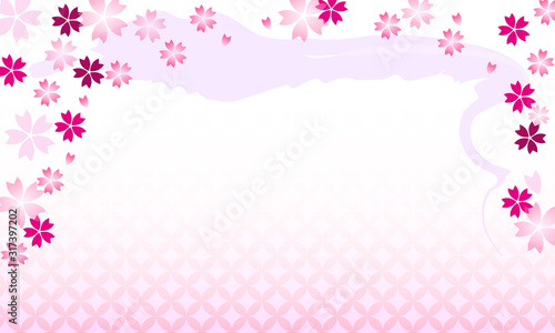 Wallpaper Mural pink background with flowers Torontodigital.ca