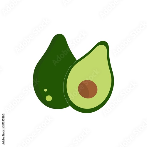 avocado icon design illustration vector photo