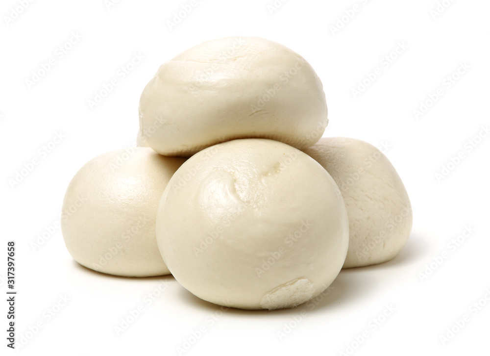 Chinese steamed roll. Close up on white background Chinese steamed roll. Close up on white background