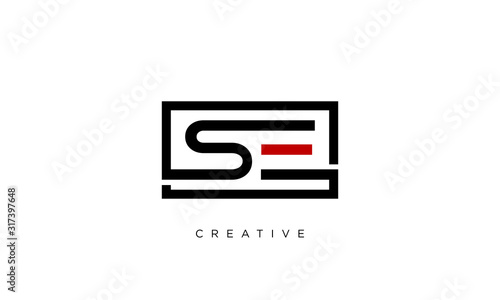 se logo design modern icon