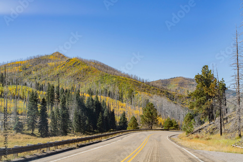 Morning view of the beautiful Valles Caldera National Preserve area