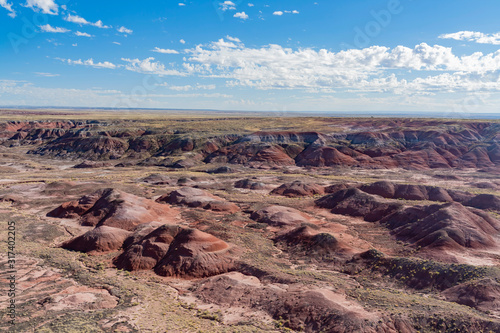 Beautiful landscape of Tiponi Point at Petrified Forest National Park