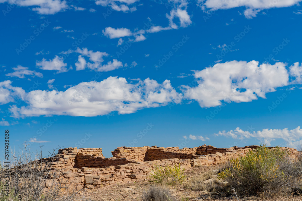 Beautiful landscape of Puerco Pueblo, Petrified Forest National Park
