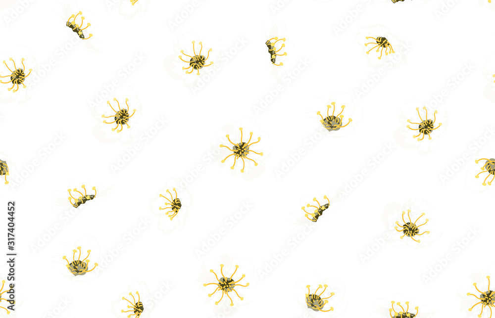 Obraz premium Seamless dainty floral pattern.