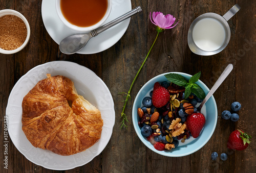 cup of tea and breakfast