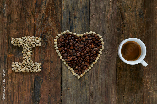 cup of coffee with heart