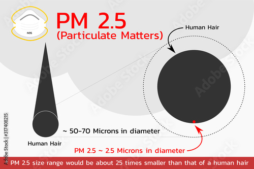 Particulate Matter 2.5 Microns , vector