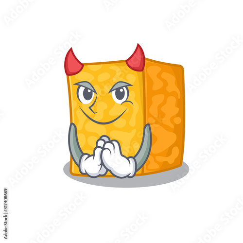 Devil colby jack cheese Cartoon in character design