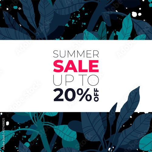 Dark vector summer design w...