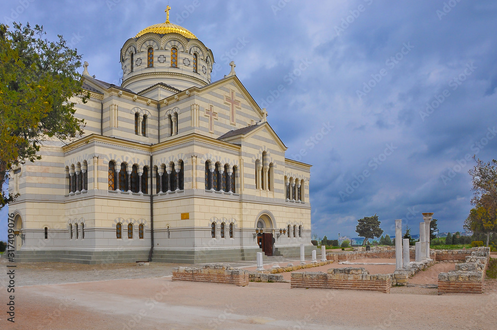 Crimea. The Peninsula Of The Chersonese. Vladimir cathedral