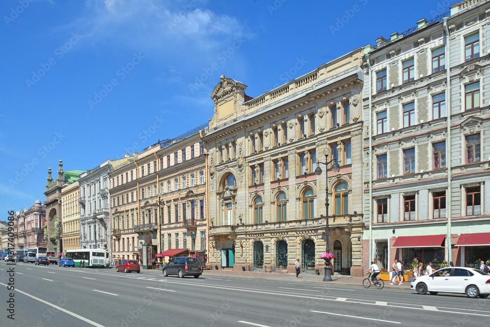 Russia. Saint-Petersburg. Main street of the city Nevsky Prospekt