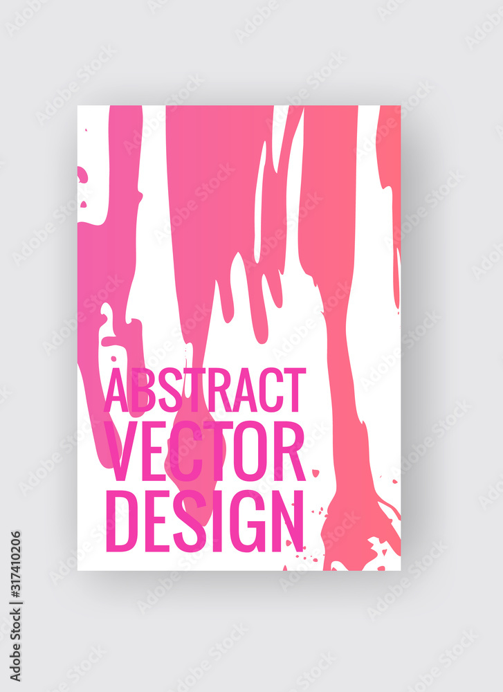 Plakat Abstract poster templates. Colorful threads vector composition.