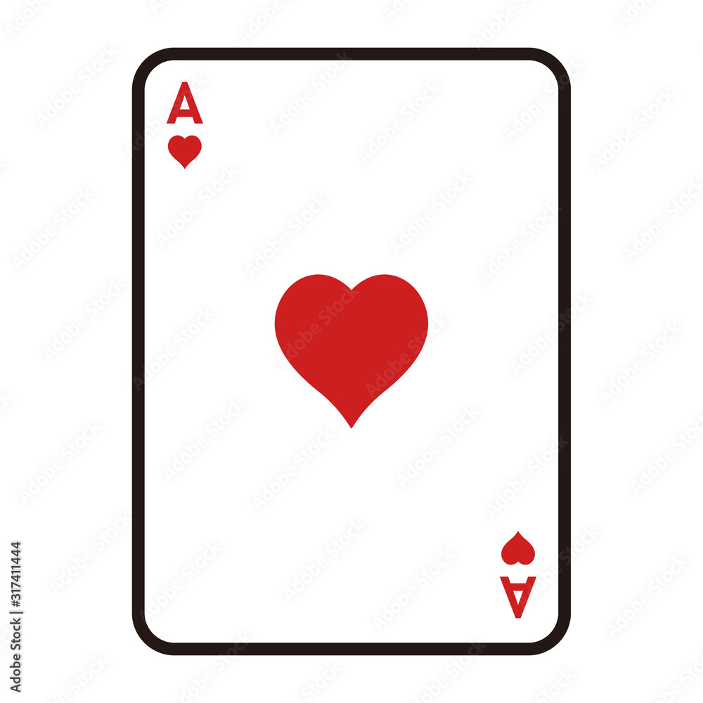 トランプのイラスト ゲームに使うトランプのハートのエース Stock Vector Adobe Stock トランプのイラスト ゲームに使うトランプのハートのエース Stock Vector Adobe Stock