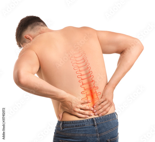 Young man suffering from ba...