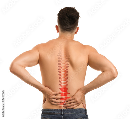 Young man suffering from ba...