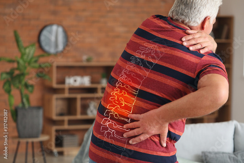 Senior man suffering from b...