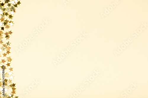Wallpaper Mural Golden stars composition on beige background, party and celebration decoration. Torontodigital.ca