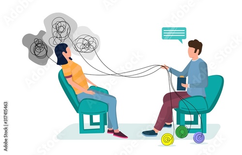 Individual therapy vector concept for web banner, website page