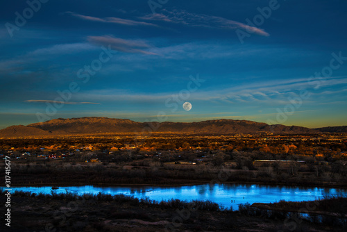 Albuquerque Sunset Moon