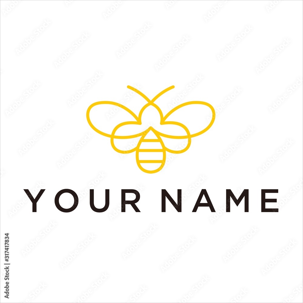 bee vector logo graphic animal abstract