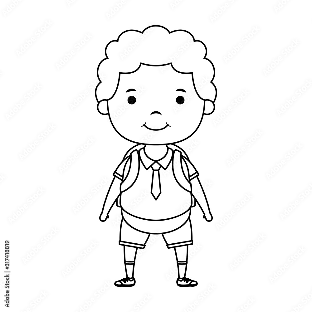 cute little student boy character cute little student boy character