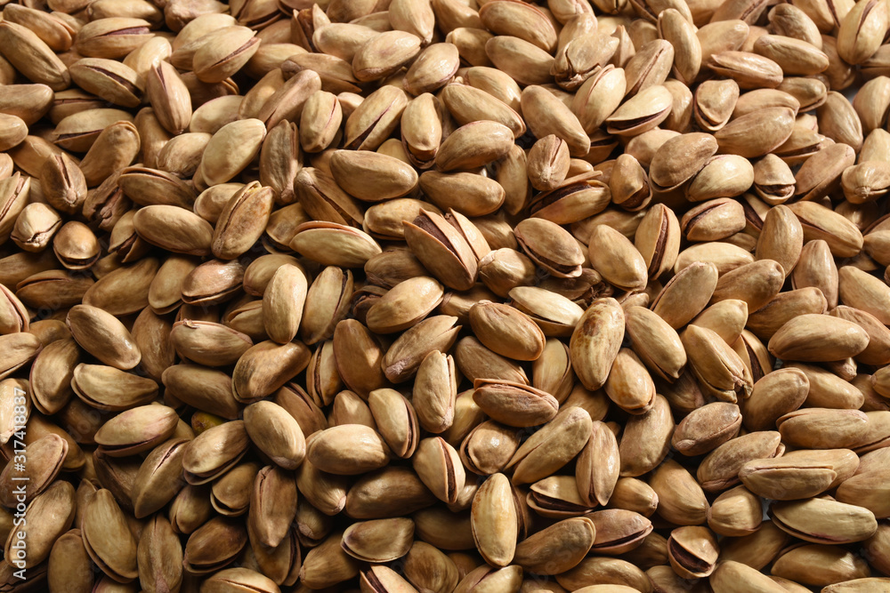 Full frame heap of fresh organic, pistachios Full frame heap of fresh organic, pistachios