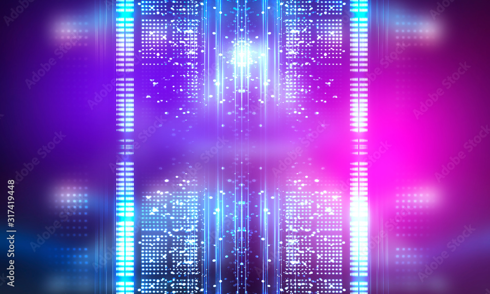 Ultraviolet abstract light. Diode tape, light line. Violet and pink gradient. Modern background, neon light. Empty stage, spotlights, neon. Abstract light. Ultraviolet abstract light. Diode tape, light line. Violet and pink gradient. Modern background, neon light. Empty stage, spotlights, neon. Abstract light.