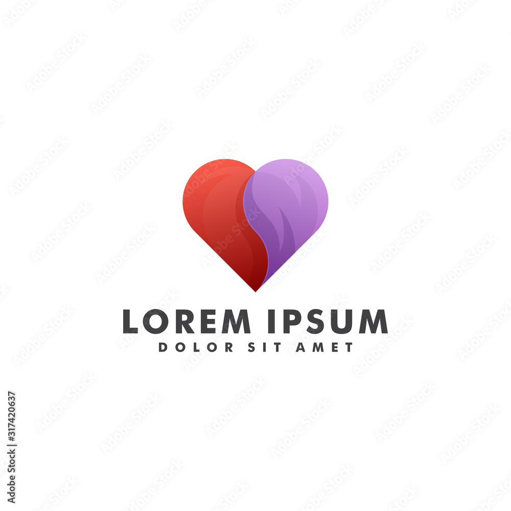 Love logo design vector illustration