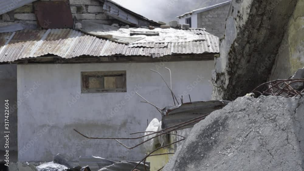 Broken house, collapsed house at Kedarnath Temple, post Uttarakhand Disaster, India disaster. Disaster destruction collapsed housed. Broken house, collapsed house at Kedarnath Temple, post Uttarakhand Disaster, India disaster. Disaster destruction collapsed housed.