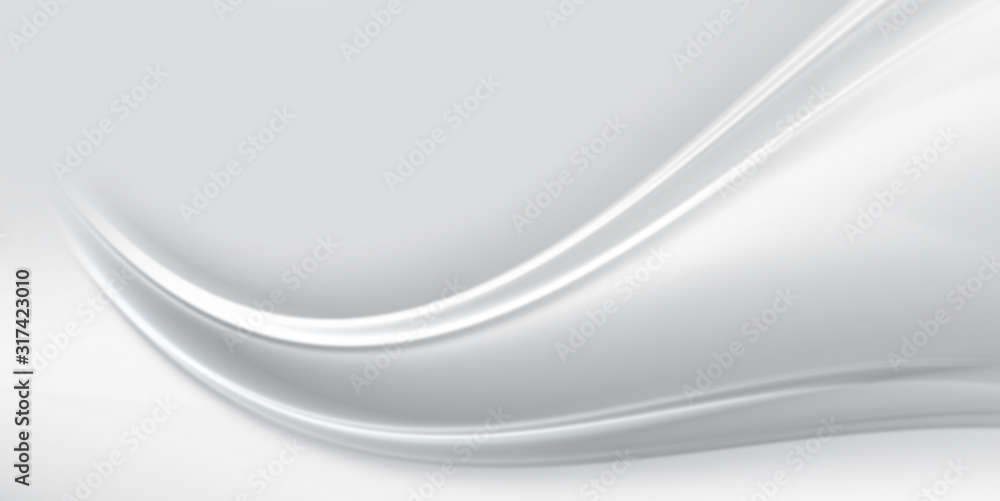 Obraz premium Abstract fractal blurred wave on a light gray background for design.