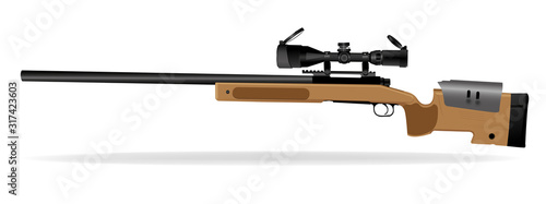 Sniper rifle vector isolated on a white background.