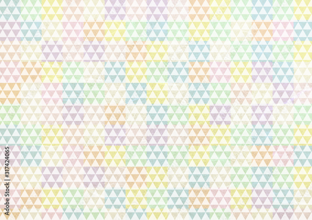 ベージュ基調のカラフルポップな鱗模様和紙テクスチャ背景素材 Stock Illustration Adobe Stock