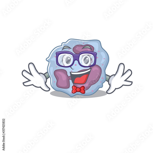 cartoon character of Geek leukocyte cell design