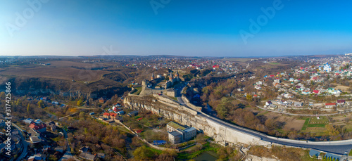 Kamyanets-Podilsky aerial view..