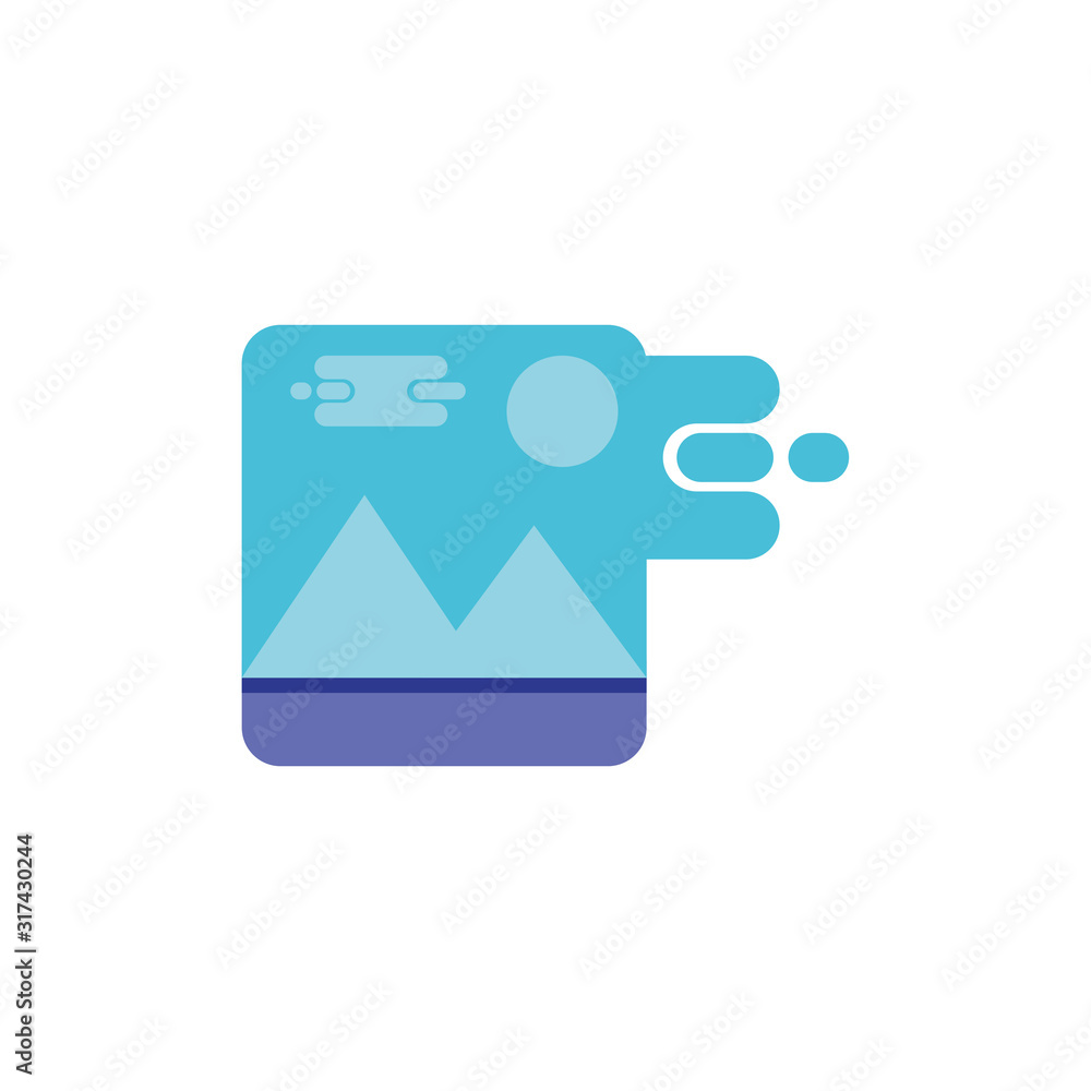 Isolated blue picture vector design Isolated blue picture vector design