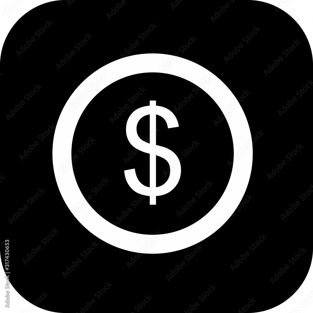 Coin icon isolated on background Coin icon isolated on background
