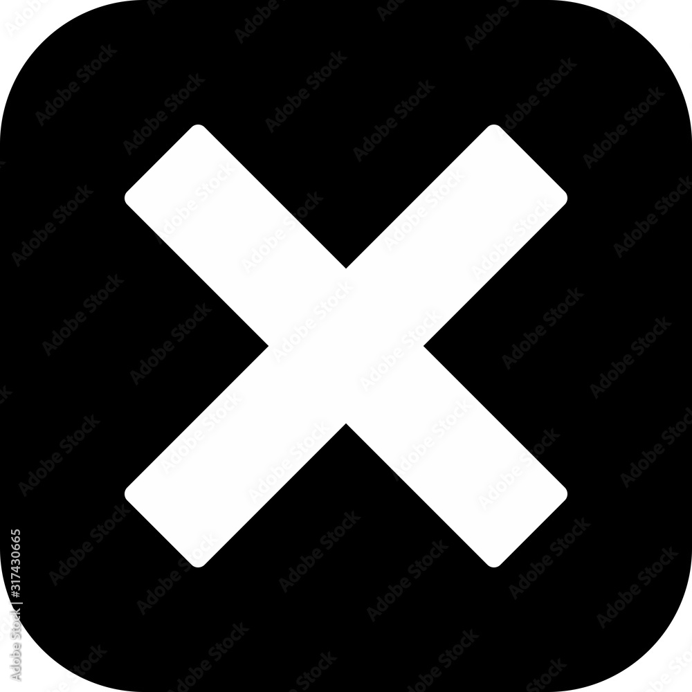 Obraz premium Cancel icon isolated on background