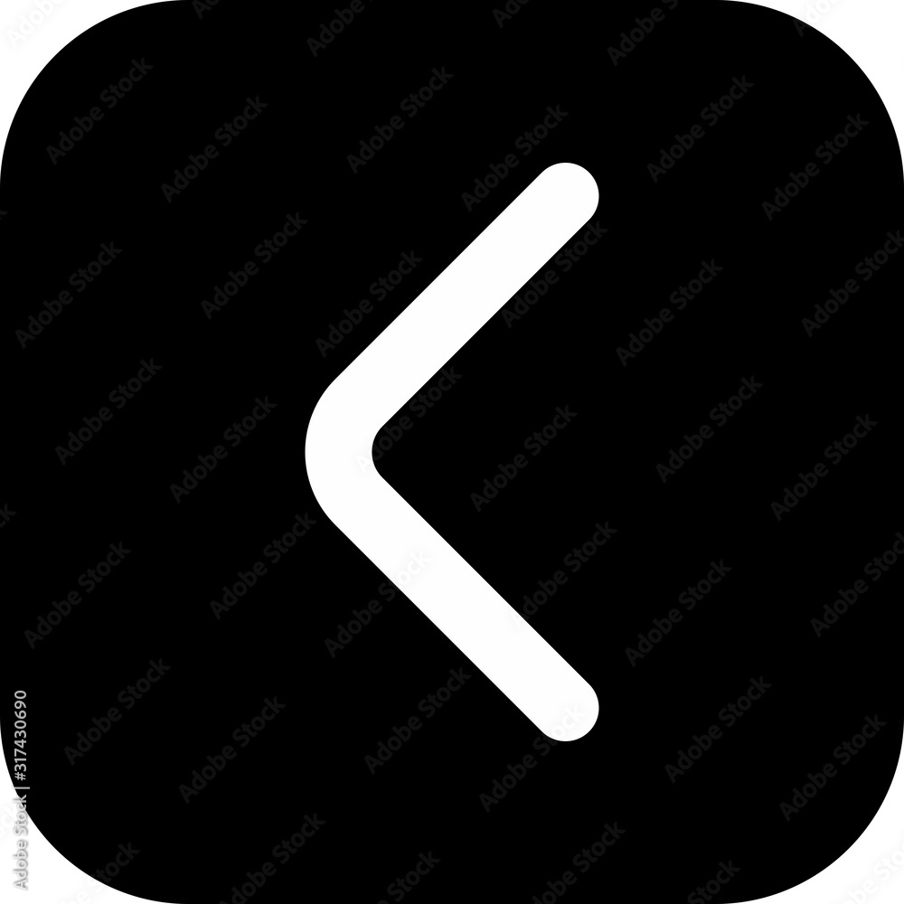 Left Arrow icon isolated on background Left Arrow icon isolated on background