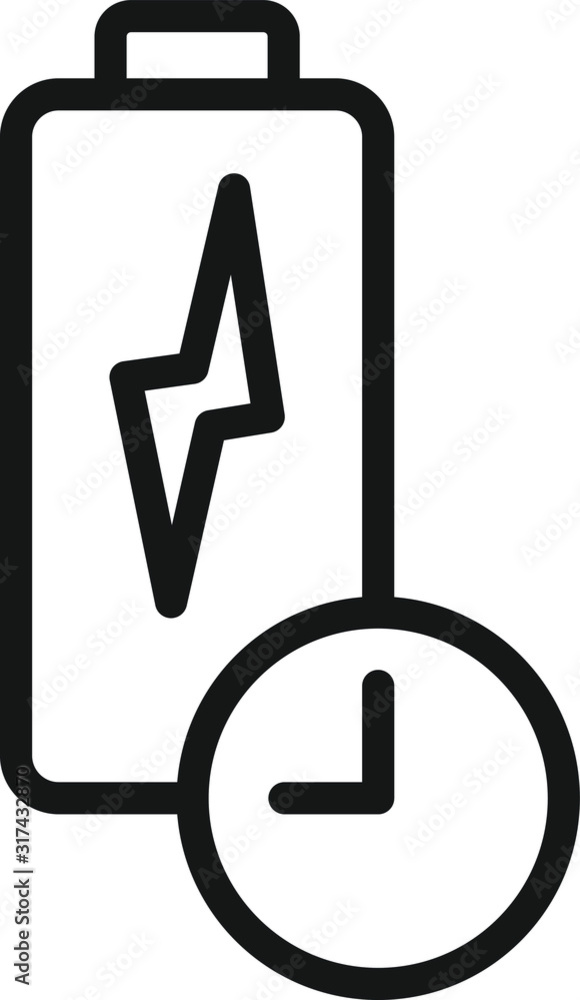 Long Battery Life Icon, vector illustration Long Battery Life Icon, vector illustration