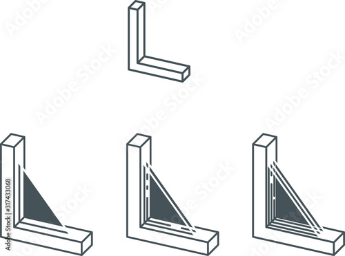 Window Glazing types icon, vector