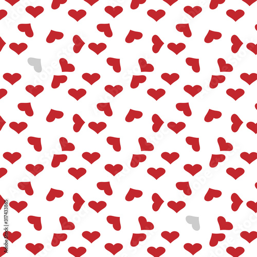 Cute hearts seamless vector pattern. Valentine's Day.Design template for wallpaper,fabric,wrapping,textile