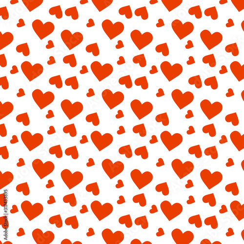 Cute hearts seamless vector pattern. Valentine's Day.Design template for wallpaper,fabric,wrapping,textile